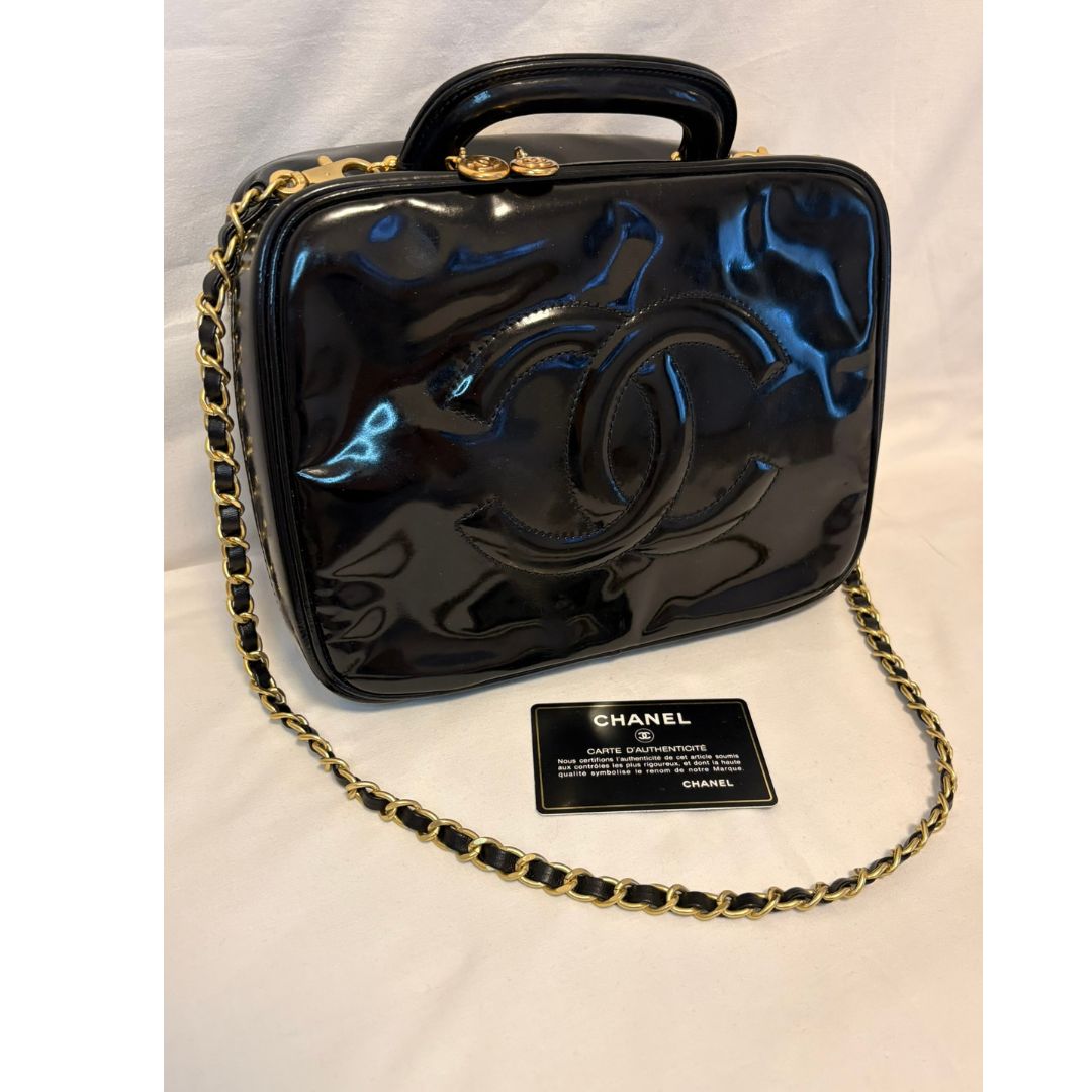 Chanel Chanel Vintage Patent Leather Vanity Case